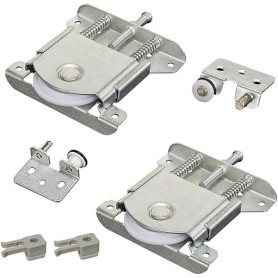 2 Pièces Roulette Porte Coulissante Placard,Roulette Coulissant Armoire,Kit Coulissante pour Porte de Garde-robe Roues Vitrines,