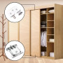 2 Pièces Roulette Porte Coulissante Placard,Roulette Coulissant Armoire,Kit Coulissante pour Porte de Garde-robe Roues Vitrines,