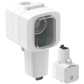Electraline 300194 Prise étanche Oblò murale extérieure Schuko renforcée pour EV, prise de recharge pour véhicules électriques,
