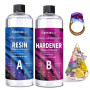 EPRESINART Kit Résine Époxy Débutants 532ml Non Toxique Transparente 1:1 | Résine de Moulage pour Bois, Bijoux et Dessus de Tabl