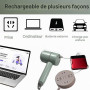 Batteur à main, mélangeur électrique portable sans fil, rechargeable par USB à 3 vitesses, avec deux fouets et séparateur d'œufs