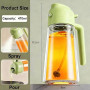 Ruayia Pulvérisateur d'huile alimentaire 470 ml, vaporisateur d'huile en verre pour friteuse à air chaud, vaporisateur d'huile d
