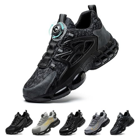 Gugifcto Chaussures de Sécurité Homme Femme Légère Basket Securite Antidérapante Mode Confortable Chaussures de Travail Respiran