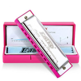 East Top - Harmonica diatonique 10 trous en Do pour débutants, enfants, étudiants, avec étui de transport, chiffon de nettoyage