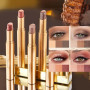 3 Couleurs Gradient Eyeshadow Stick,Pailletées Fard a Paupiere Stick,Ombre à Paupières Crème Mate et Irisée,Three Tone Résistant