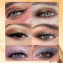6Pcs Fard à Paupières 3-Couleur Shimmer Gradient Crayon à Paupières,Ombre à Paupières Crème Mate et Irisée