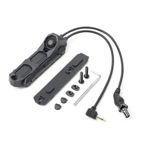 SBGJMY 3 modes tactiques double port SF et 2,5 mm Plug Switch, M300 série M600 Torche et PEQ DBAL Series Lampe de poche Contrôle