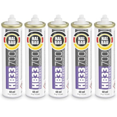 Lot de 5 cartouches de gaz pour appareils à gaz Fuel Cell 115 mm | Cartouche de gaz de rechange Ø32 pour cloueuse à gaz HB33