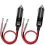 Allume Cigares Fiche, 12V - 24V Adaptateur Allume-Cigare avec Câble, Prise Allume Cigare avec 10A Fusible pour Voiture Camion pr