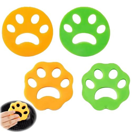 4 Pièces Attrape Poils Machine A Laver, Anti Poil Machine À Laver, Épilateur Pour Poils D'animaux, Réutilisable Pour Nettoyer Po