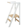 Tour d'assistance Pliable avec Rail Amovible - Blanche | Leg&Go - ref. HTF-04-WH - 3701015597123 - dim. 94x43x12cm - Marron - Bo