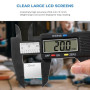 Vinabo Pied à Coulisse Numérique 150 mm, Écran LCD, Fibre de Carbone | 4 Modes de Mesure, Conversion mm/pouce et Remise à Zéro,