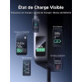 UGREEN MagFlow Pro Batterie Externe Magnétique 10000mAh 25W | Câble USB C 45W Intégré Power Bank MagSafe Écran Affichage Numériq