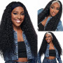 Glimeer Perruque Bandeau Cheveux Humain Naturelle 18 Pouces Deep Wave | Perruque Bandeau Femme Brésilien Naturelle Cheveux Humai