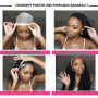Glimeer Perruque Bandeau Cheveux Humain Naturelle 18 Pouces Deep Wave | Perruque Bandeau Femme Brésilien Naturelle Cheveux Humai