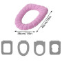 Lot de 4 housses de siège de toilette lavables en peluche pour salle de bain, douces et chaudes, lavables