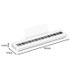 Yamaha P-225 Piano numérique léger et portable avec clavier Graded-Hammer-Compact à 88 touches et 24 voix instrumentales, en bla