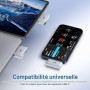 SSK Disque SSD Extreme 512Go, USB 3.2 Gen 2 SSD Portable jusqu'à 1050 Mo/s | USB-C Portable NVMe SSD, 4K 120Hz ProRes, Résistanc