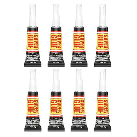 8 Tubes de 3g Colle Forte,Super Glue Extra Forte Colle Tout Support | Séchage Immédiat Super Glue Universelle Tous Supports pour