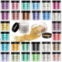 Waysroma Poudre de Mica 30 Couleurs*5g,Set de Pigments de Résine époxy Mica Powder Colorants pour Savon, Peinture, Gloss, Bougie