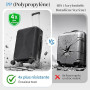 LEADZM Set de 3 Valises en PP, Valise Grande Taille & Cabine (Noir) | 4x plus résistante, Résiste au froid jusqu’à -35°C, Surfac