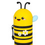 LEGAMI - Kawaii Étui École 2 en 1 en Silicone Souple, Thème Bee, Porte-stylos de Table, Fermeture à Glissière, Stylos Crayons Fe