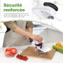 Ibergrif M526 Mandoline Cuisine, Coupe Légumes Réglable 1–4 mm | Protection Anti-Doigts, Verrou de Sécurité, Nettoyage Facile, p