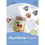 A-SUB Papier autocollant en vinyle imprimable imperméable de qualité supérieure blanc brillant, étiquettes autocollantes en viny