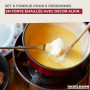 Fackelmann Service à fondue fromage 4 personnes fonte émaillée 1,8 L | Fondue savoyarde ou bourguignonne, Caquelon 1 8 L pour 4,