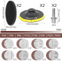BEASAFY 80 Pièces Disques Plateau de Ponçage 125mm, Disque Poncage Grain 40/60/ 80/120/ 180/240/ 320/600, Disque Abrasif avec Fi