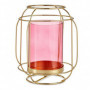 Bougeoir Rose Doré Lanterne Métal verre (19 x 20 x 19 cm) 34,99 €