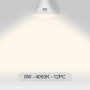 GY Ampoules LED GU10 8W 800LM 4000K Blanc Neutre, 120° Larges Faisceaux, Verre Dépolie, Ampoule GU10 Led Non-Dimmable 12 Unité (