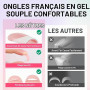 4x15ml Gel UV pour Ongles, Gel de Construction pour Extension et Modelage, Acrylique Blanc, Rose, Nude et Transparent, Vernis à