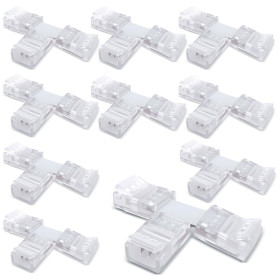 Innfeeltech Connecteur rapide du fil du connecteur de bande de 10 pièces pour 8MM 3 épingles de lumière LED, bande double latéra
