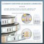 Innfeeltech Connecteur rapide du fil du connecteur de bande de 10 pièces pour 8MM 3 épingles de lumière LED, bande double latéra
