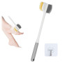 35cm Brosse Pieds Douche avec Long Manche, Brosse de Nettoyage de Orteil | Lavage des Pieds Grande de Interstices avec 1 Crochet