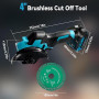 Meuleuse d'angle sans fil pour Makita 18V, Mini meuleuse d'angle sans balais 18000 tr/min 100mm Petit outil de découpe avec 4 di