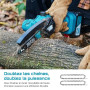 SEESII Mini Tronçonneuse à Batterie 2x4000mAh, 6 Pouces Tronçonneuse Électrique sans Fil avec Injecteur de Lubrifiant et Chaîne