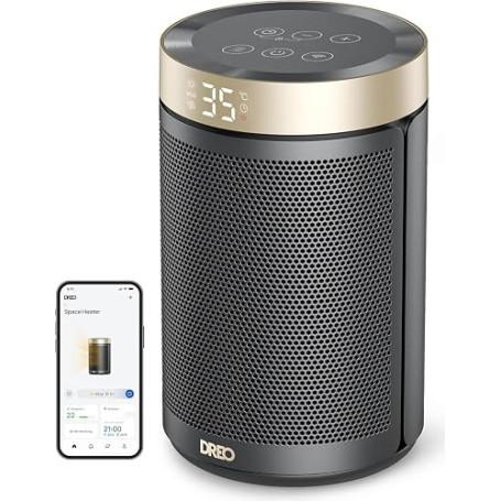 Dreo Chauffage d'appoint, chauffage electrique soufflant economique avec thermostat, minuterie 1-12H, mode éco, chauffage cérami