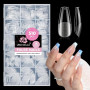 UNA GELLA Capsule Americaine Ongle Ballerina Medium, 510 pcs 15 Tailles, Capsules Ongles Gel Pré-Buffées Sans Limage, Faux Ongle