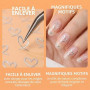 KAHZOR 4 Pièces Coeur Saint Valentin Stickers Ongles Nail Art, Saint-Valentin Autocollants Ongles Autoadhésif, Stickers Autocoll