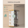 SONGMICS Étagère à Épices Rotative, avec 16 Pots en Verre, Organisateur de Cuisine, Tourniquet à Épices, avec Étiquettes, Entonn