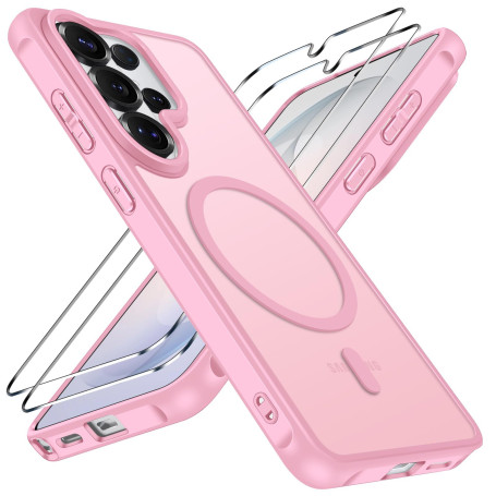 ivoler Coque Magnétique pour Samsung Galaxy S26 Ultra 5G avec 2 Pièces Verre Trempé, Compatible avec MagSafe, Translucide Mat Ar