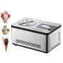 VEVOR Sorbetière Automatique Turbine à Glace Professionnelle 2 L 180 W Machine à Glace Électrique Écran LCD Préparation Rapide s