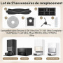 21 Accessoires pour Dreame L10s Ultra Gen3/X40 Ultra Complete/L40 Ultra/X40 Master, Mova P50 Pro Ultra/P70 Pro Ultra Kit avec 2