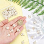 RIIRCSGE 50 Pièces Pendentif, Charms de Fleurs de Cerisier Blanc, Inoxydables, Vente en Gros de Fournitures Artisanales pour Bou