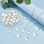 SUPERFINDINGS 40Pcs 5 Styles Charms en coquillage d'eau douce Pendentifs en forme d'étoile de lune et de coeur avec anneau de sa