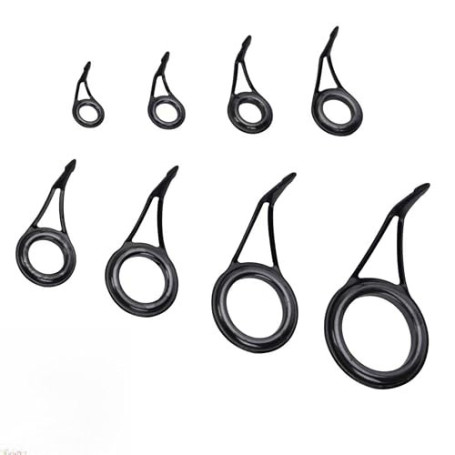 JFangZHZH Anneaux de Guide,Kit de réparation de Canne à pêche,8 Pièces Guides de Tige Durables Résistants à la Corrosion,pour Ea