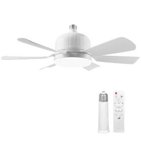 OKSANO Ventilateur de Plafond avec Lumière LED Dimmable et Télécommande, 45 cm, 3 Températures de Couleur, pour Chambre et Cuisi