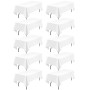 10 paquet de nappes en polyester Blanc, 153 x 260 cm pour blanc nappe rectangulaire de 1,8 m, lavables et réutilisables, résista